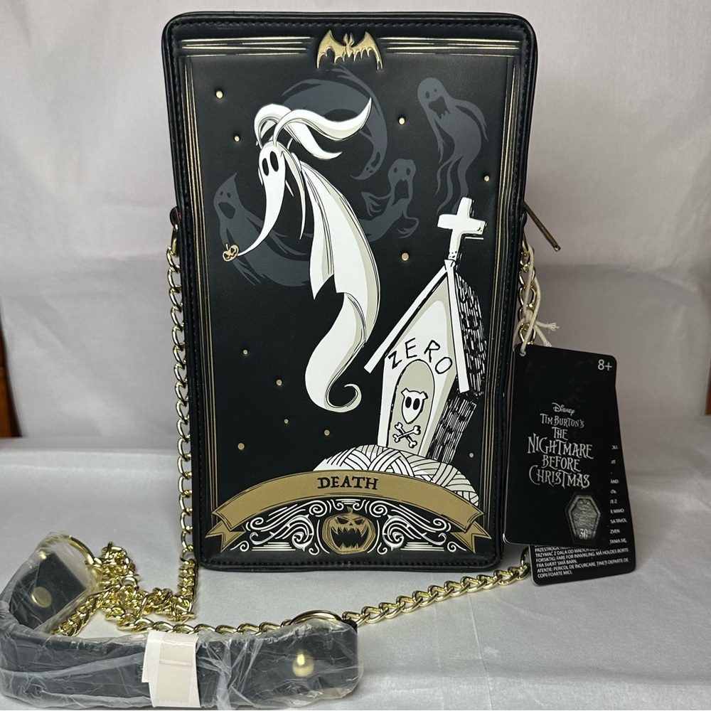 Loungefly Disney Nightmare Before Christmas Tarot Card Box Cross Body Bag NWT